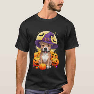 Halloween Pitbull-Hunde-Kürbiskostüm für Männer Fr T-Shirt