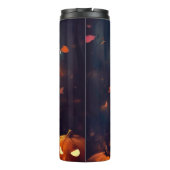 Halloween Pitbull mit Pumpkins Beängstigend Thermosbecher (Rückseite)