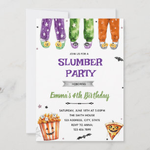 Halloween-Pjama-Party Einladung