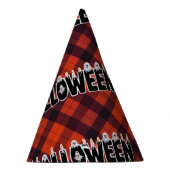 Halloween Plaid Ghost Lettering Partyhütchen (Rechts)