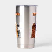 Halloween Plaid Gingham Ghosts Thermobecher (Links)