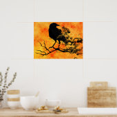 Halloween-Plakat-Rabenplakat Poster (Küche)
