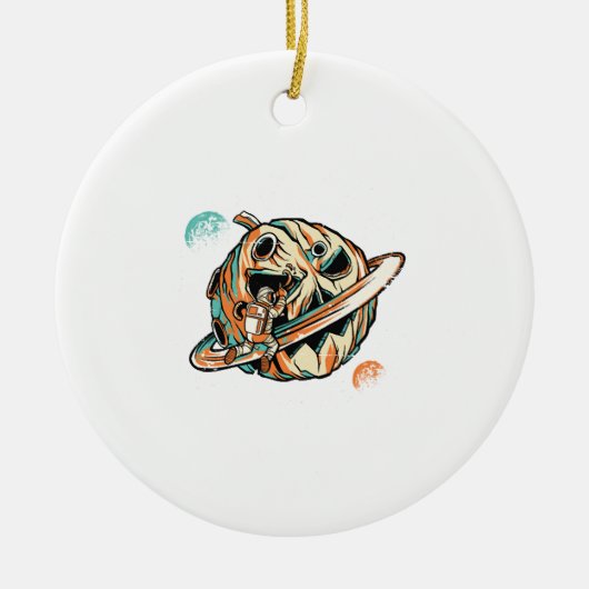 Halloween Planet Keramik Ornament (Vorne)