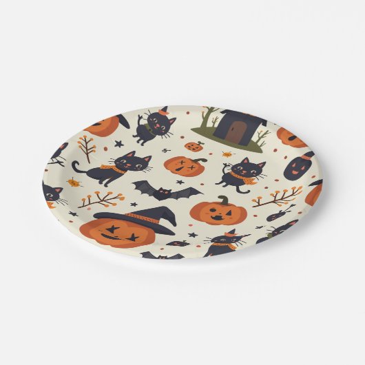 Halloween Plate Pappteller (Schrägansicht)