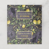 Halloween-Platzkarten Gothic Botanical Zitrone Platzkarte (Außenseite Aufgefaltet)