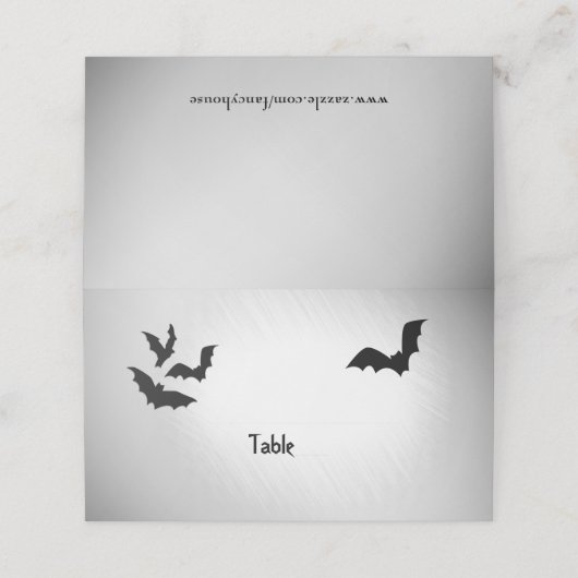 Halloween-Platzkarten Platzkarte (Außenseite Aufgefaltet)
