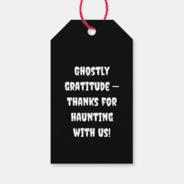 Halloween Playful White Ghost Black Festive  Geschenkanhänger