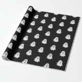 Halloween Playful White Ghost Black Festive  Geschenkpapier (Ungerollt)