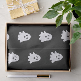 Halloween Playful White Ghost Black Festive  Seidenpapier