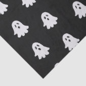 Halloween Playful White Ghost Black Festive  Seidenpapier (Detail)