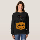 Halloween Pocket Cane Corso Scary Jack O Lantern Sweatshirt (Vorne ganz)