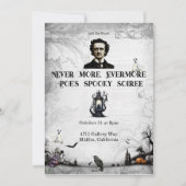 Halloween Poe Einladung (Vorderseite)