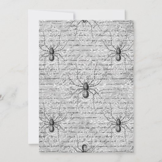 Halloween Poe Einladung (Rückseite)