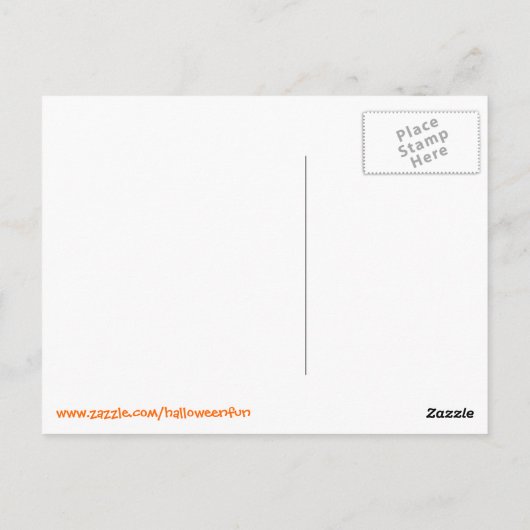 Halloween-Poem-Karte mit anpassbarem Text Postkarte (Rückseite)