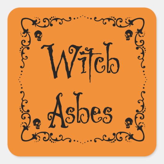Halloween Poingredients Hexashes Quadratischer Aufkleber (Vorderseite)