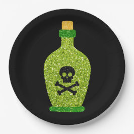 Halloween Poison Glitzer Pappteller