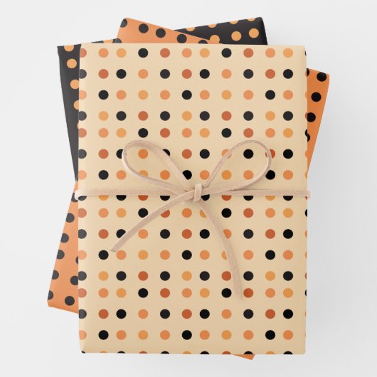 Halloween Polka Dot Pattern Geschenkpapier Set (Beispiel)