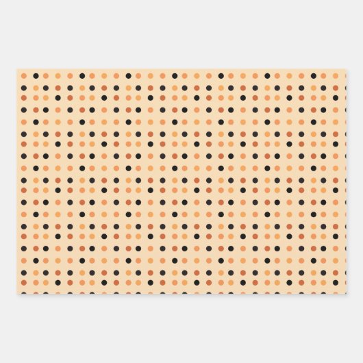 Halloween Polka Dot Pattern Geschenkpapier Set (Vorderseite)