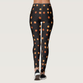 Halloween Polka Dot Pattern Leggings (Rückseite)