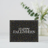 Halloween Polka Dots Postkarte (Stehend Vorderseite)