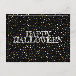 Halloween Polka Dots Postkarte