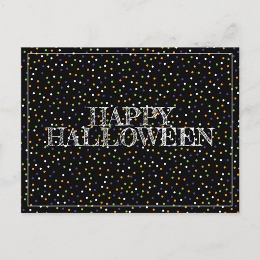 Halloween Polka Dots Postkarte (Vorderseite)