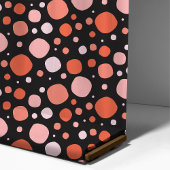 Halloween Polka Punkte auf schwarzem Muster Stoff