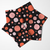 Halloween Polka Punkte auf schwarzem Muster Stoff