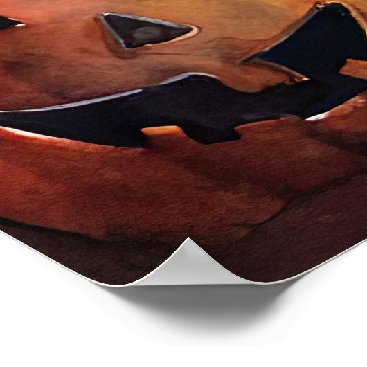 Halloween Poodle mit Pumpkins Beängstigend Poster (Ecke)