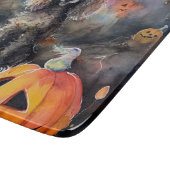Halloween Poodle mit Pumpkins Beängstigend Schneidebrett (Ecke)