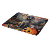 Halloween Poodle mit Pumpkins Beängstigend Schneidebrett (Ecke)