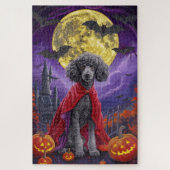 Halloween Poodle Vampire Pumpkins Beängstigend Puzzle (Vertikal)