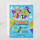 Halloween Pool-Party Einladung (Vorderseite)