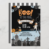 Halloween Pool Party Kinder schwimmen Halloween Ge Einladung (Vorne/Hinten)