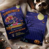 Halloween Pool Summerween Geburtstag Einladung