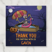 Halloween Pool Summerween Geburtstagsplatz Geschenkanhänger (Vorderseite)