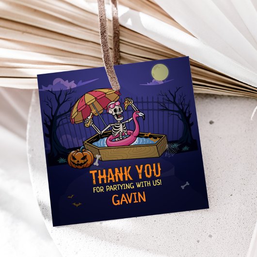 Halloween Pool Summerween Geburtstagsplatz Geschenkanhänger