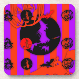 Halloween Pop Electric Colors Untersetzer