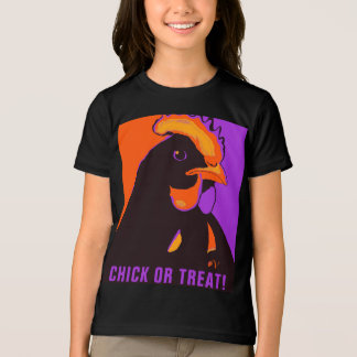 Halloween Pop Kick oder Leckerei Art Hühnerhemd Tri-Blend Shirt