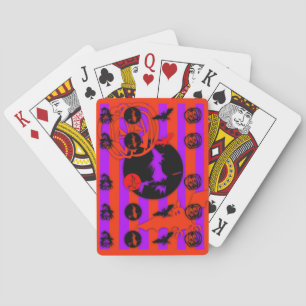 Halloween-Pop mit Elektro-Farbenkarte Spielkarten
