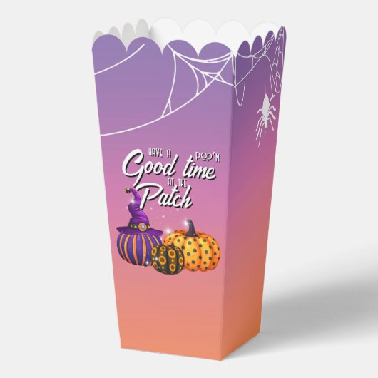 Halloween-Popcorn-Box 'Party in the Patch' Geschenkschachtel (Vorderseite)