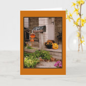 'Halloween Porch' Halloween-Karte Karte (Gelbe Blume)