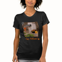 'Halloween Porch' Ladys T - Shirt