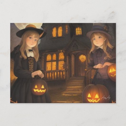 Halloween Post Card - Gitter von Ailly Howard Postkarte (Vorderseite)