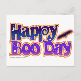 Halloween Post Cards - Happy Boo Day Art Postkarte