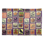Halloween Postage-Stamp Pattern Pillowcase Kissenbezug (Rückseite)