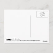 Halloween Postcard Cat Kitten Ghost Pumpkin Art Postkarte (Rückseite)