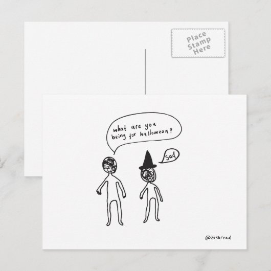 halloween postcard postkarte (Vorne/Hinten)