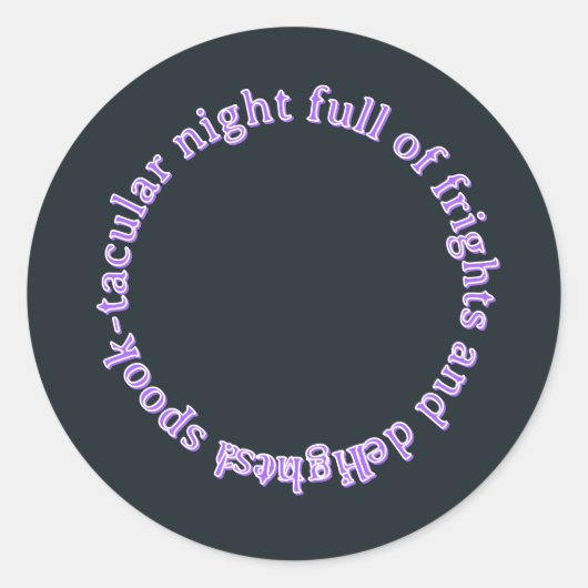 Halloween Postcard Runder Aufkleber (Vorderseite)