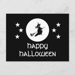 Halloween Postcard, schwarz Postkarte